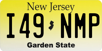 NJ license plate I49NMP