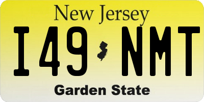 NJ license plate I49NMT