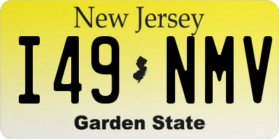 NJ license plate I49NMV