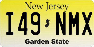 NJ license plate I49NMX