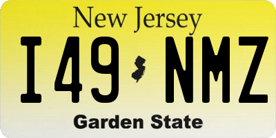 NJ license plate I49NMZ