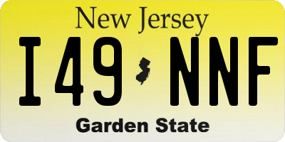 NJ license plate I49NNF