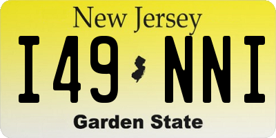 NJ license plate I49NNI