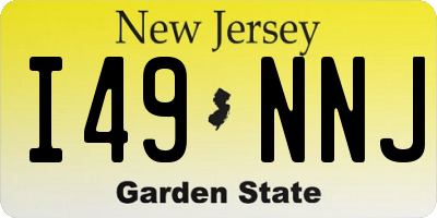 NJ license plate I49NNJ
