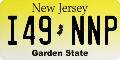 NJ license plate I49NNP