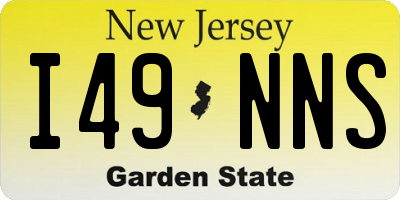 NJ license plate I49NNS