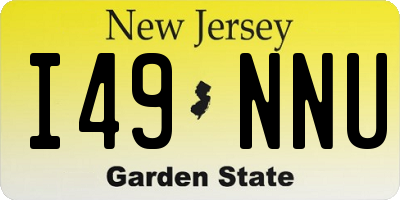 NJ license plate I49NNU
