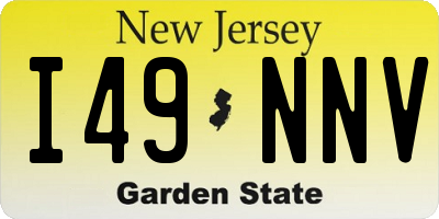 NJ license plate I49NNV