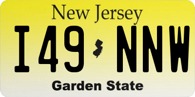 NJ license plate I49NNW