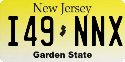 NJ license plate I49NNX