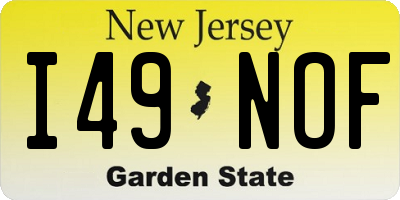 NJ license plate I49NOF
