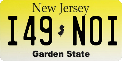 NJ license plate I49NOI