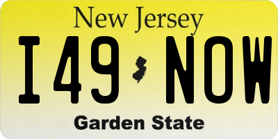 NJ license plate I49NOW