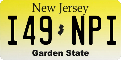NJ license plate I49NPI