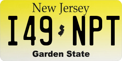 NJ license plate I49NPT