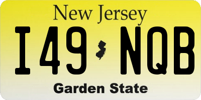 NJ license plate I49NQB