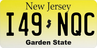 NJ license plate I49NQC