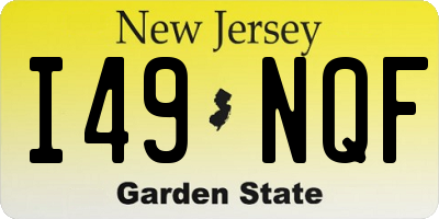 NJ license plate I49NQF