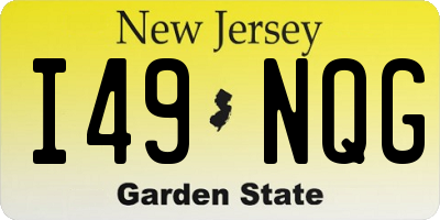NJ license plate I49NQG
