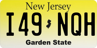 NJ license plate I49NQH