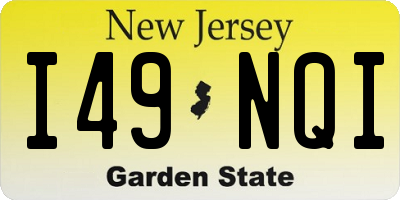 NJ license plate I49NQI
