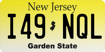 NJ license plate I49NQL