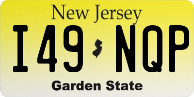 NJ license plate I49NQP