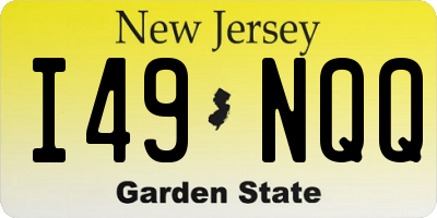 NJ license plate I49NQQ