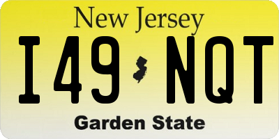 NJ license plate I49NQT
