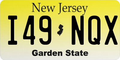NJ license plate I49NQX