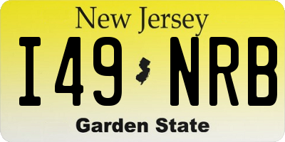NJ license plate I49NRB
