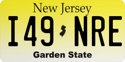 NJ license plate I49NRE