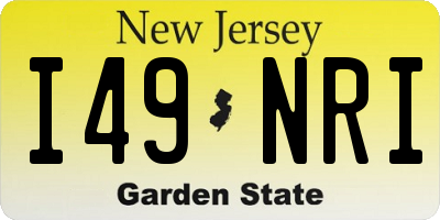 NJ license plate I49NRI