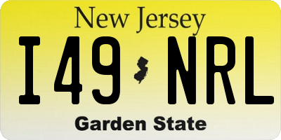 NJ license plate I49NRL