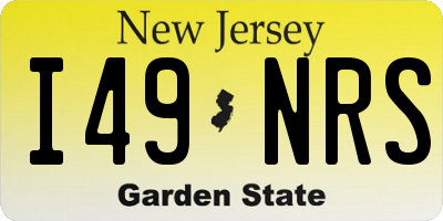 NJ license plate I49NRS