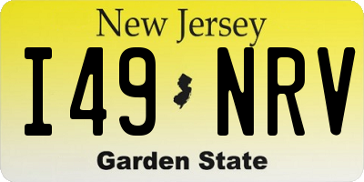 NJ license plate I49NRV