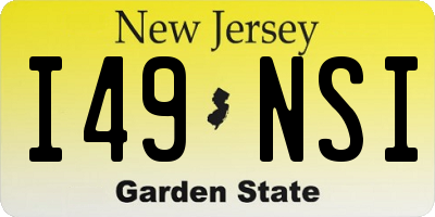 NJ license plate I49NSI