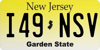 NJ license plate I49NSV