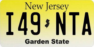 NJ license plate I49NTA