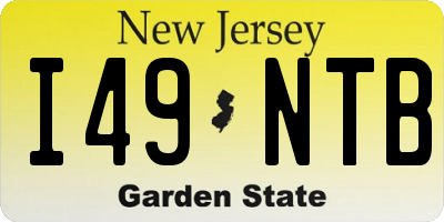 NJ license plate I49NTB
