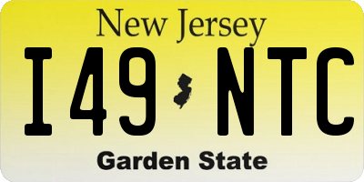 NJ license plate I49NTC