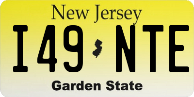 NJ license plate I49NTE