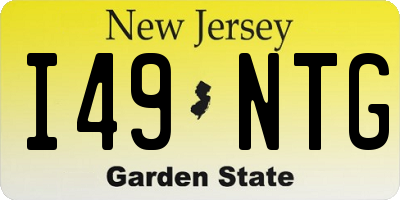 NJ license plate I49NTG