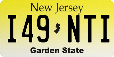 NJ license plate I49NTI