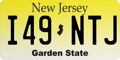 NJ license plate I49NTJ