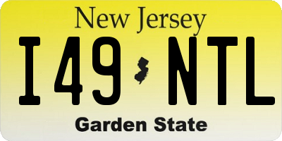 NJ license plate I49NTL