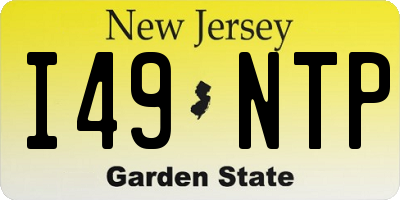 NJ license plate I49NTP