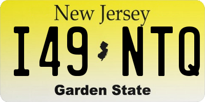 NJ license plate I49NTQ
