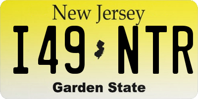 NJ license plate I49NTR
