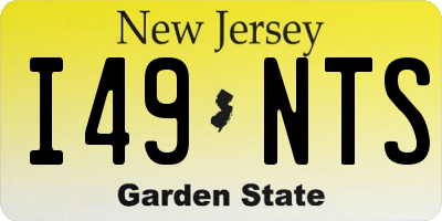 NJ license plate I49NTS